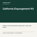 California Expungement Kit CounselCraft cover