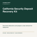 California Security Deposit Recovery Kit CounselCraft cover