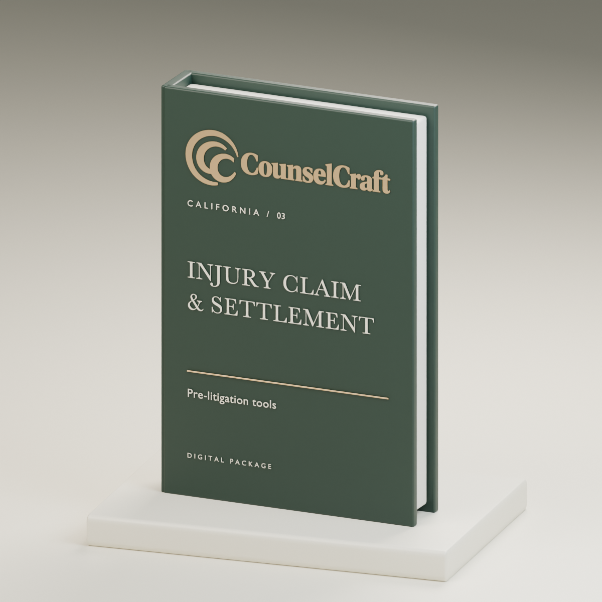 California Injury Claim & Settlement System — CounselCraft legal document kit